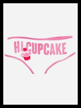 💕ⓅⒾⓃⓀ ⓋⓈ VINTAGE/RARE/HTF Extra Low Rise Hipster "HI CUPCAKE" Panty NWT💕